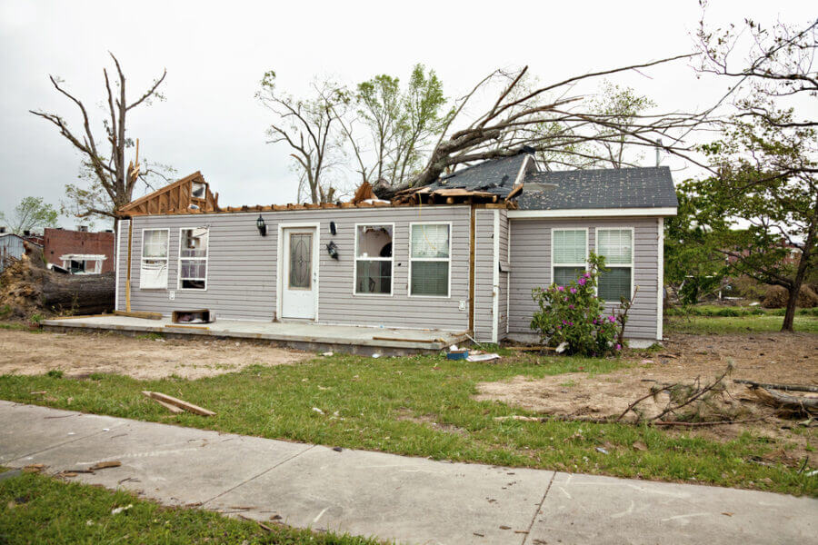 Damaged house Photo of a Damaged House